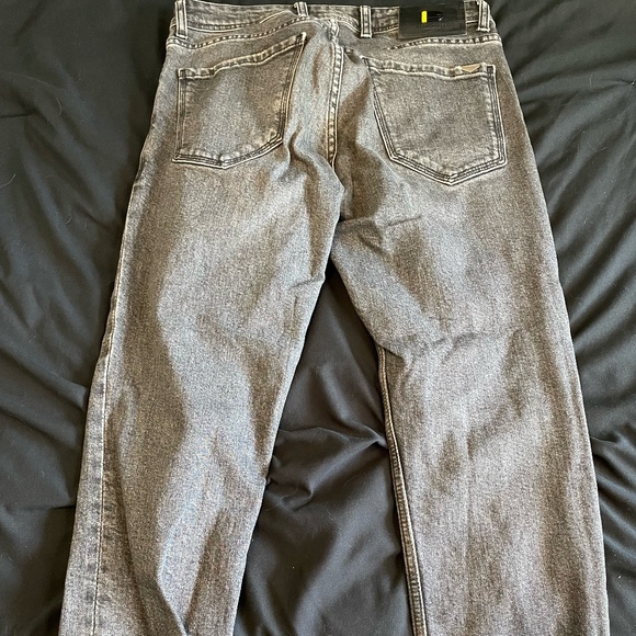 Denimology Mens Jeans Slim Straight Fit Size 32 Dark Grey - Picture 3 of 4